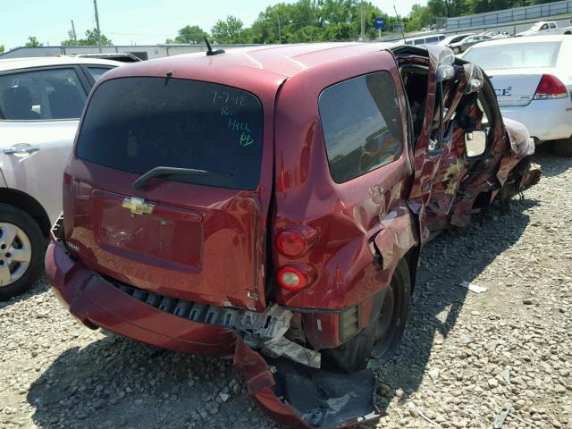 3GNDA13D28S568829 - 2008 CHEVROLET HHR LS BURGUNDY photo 4