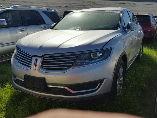 2LMTJ6JRXGBL42588 - 2016 LINCOLN MKX SILVER photo 2