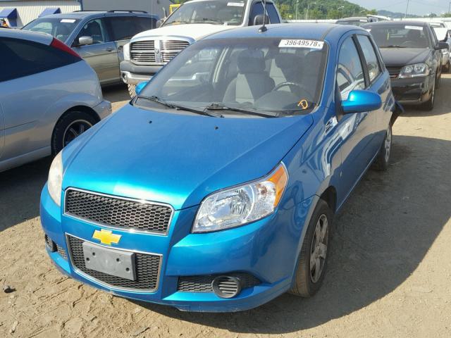 KL1TD66E39B625167 - 2009 CHEVROLET AVEO LS TEAL photo 2