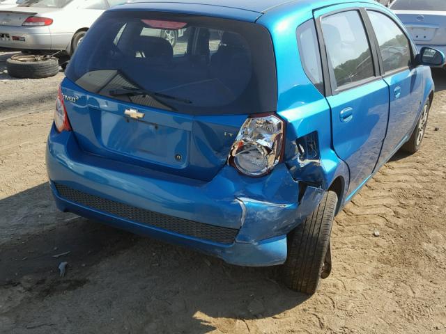 KL1TD66E39B625167 - 2009 CHEVROLET AVEO LS TEAL photo 9