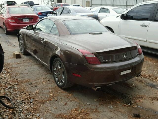 JTHFN45Y879012693 - 2007 LEXUS SC 430 BROWN photo 3