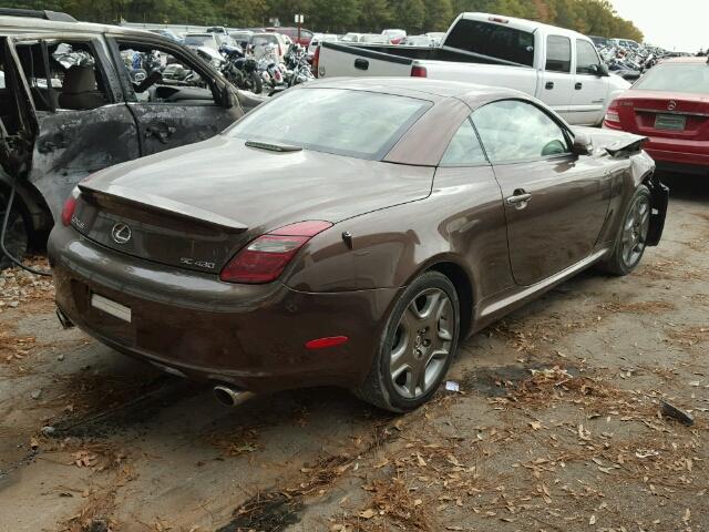 JTHFN45Y879012693 - 2007 LEXUS SC 430 BROWN photo 4