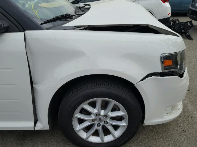 2FMGK5B8XDBD17020 - 2013 FORD FLEX SE WHITE photo 9