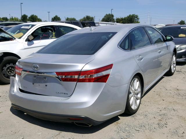 4T1BK1EBXDU067475 - 2013 TOYOTA AVALON BAS SILVER photo 4