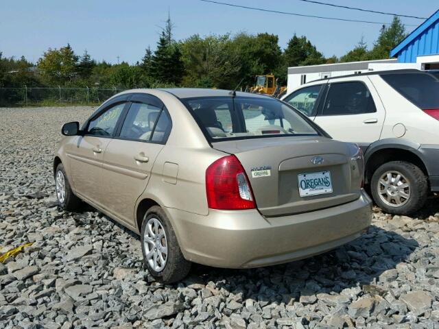 KMHCN4BC7AU507772 - 2010 HYUNDAI ACCENT GLS GOLD photo 3