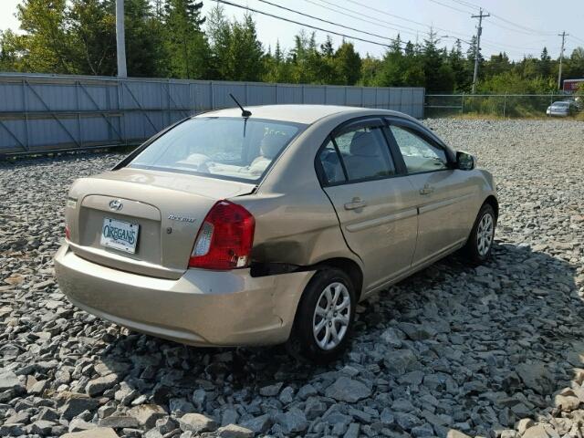 KMHCN4BC7AU507772 - 2010 HYUNDAI ACCENT GLS GOLD photo 4