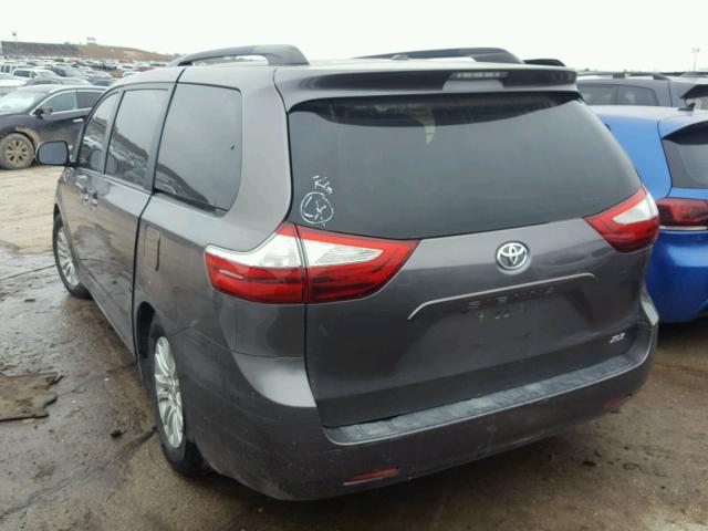 5TDYK3DC4GS694251 - 2016 TOYOTA SIENNA XLE GRAY photo 3