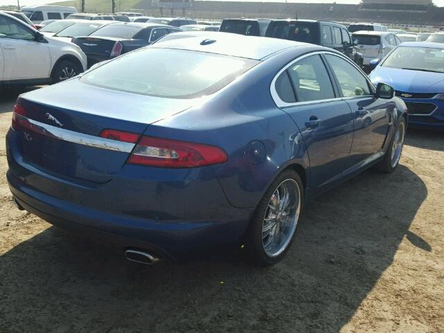 SAJWA06B29HR10748 - 2009 JAGUAR XF BLUE photo 4