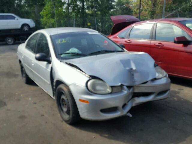 1B3ES46CX2D501175 - 2002 DODGE NEON SE SILVER photo 1