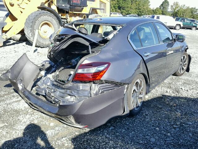 1HGCR2F84GA135435 - 2016 HONDA ACCORD EXL GRAY photo 4