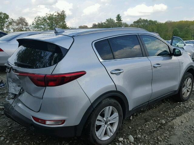 KNDPMCAC8H7260632 - 2017 KIA SPORTAGE L SILVER photo 4