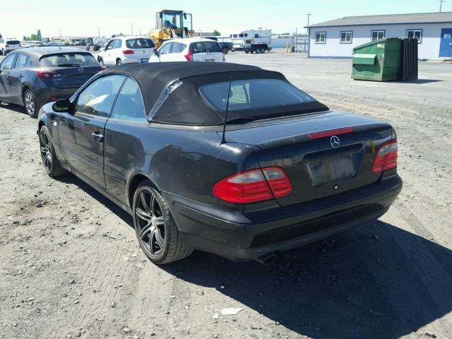 WDBLK65GXXT003883 - 1999 MERCEDES-BENZ CLK 320 BLACK photo 3