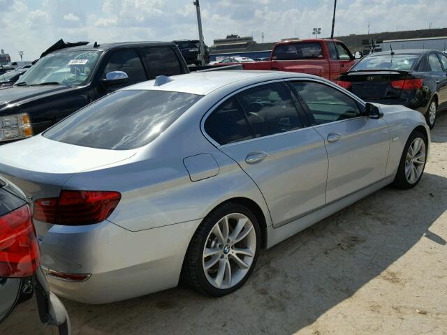 WBAXA5C54FD691483 - 2015 BMW 535 SILVER photo 4