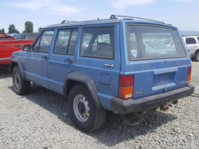 1J4FJ28L7KL548655 - 1989 JEEP CHEROKEE BLUE photo 3