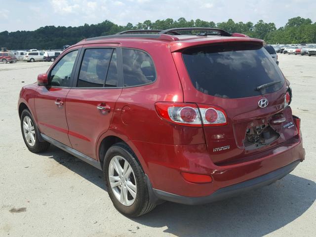 5XYZK3AB3BG076828 - 2011 HYUNDAI SANTA FE L RED photo 3