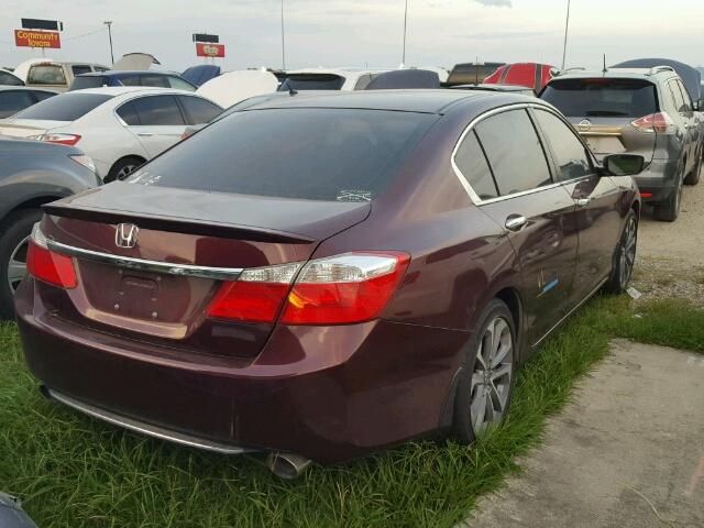 1HGCR2F59EA014645 - 2014 HONDA ACCORD SPO BURGUNDY photo 4