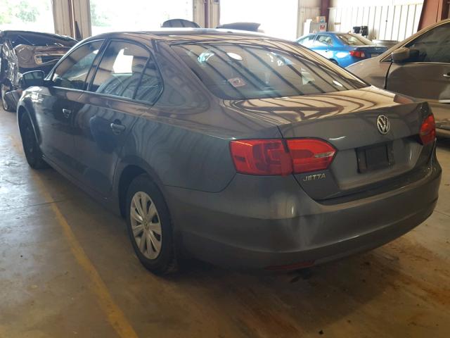 3VW2K7AJ7DM288845 - 2013 VOLKSWAGEN JETTA BASE Մոխրագույն լուսանկար 3