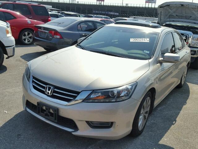 1HGCR3F86DA001253 - 2013 HONDA ACCORD EXL TAN photo 2