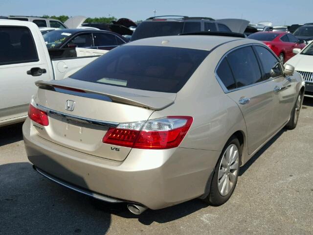 1HGCR3F86DA001253 - 2013 HONDA ACCORD EXL TAN photo 4