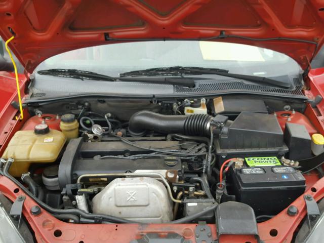1FAFP34384W168408 - 2004 FORD FOCUS SE C RED photo 7