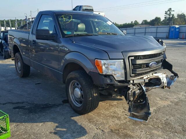 1FTMF1CM3EFA10093 - 2014 FORD F150 GRAY photo 1