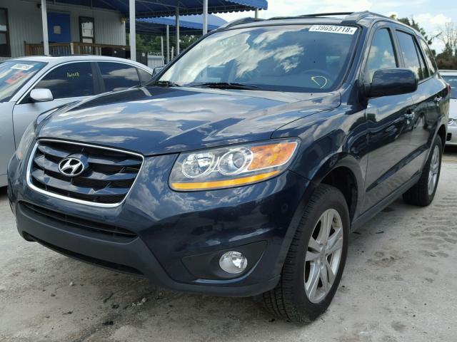 5XYZK4AG8BG088359 - 2011 HYUNDAI SANTA FE L BLUE photo 2