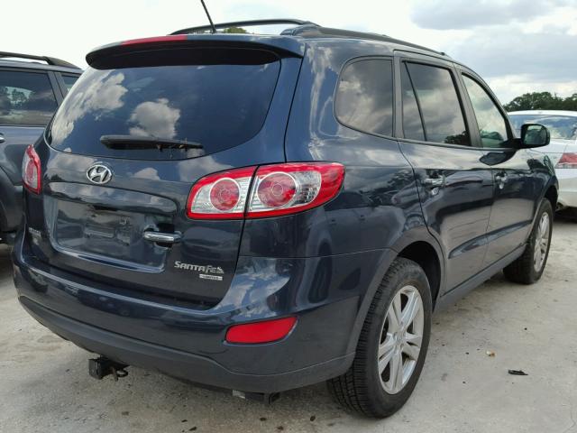 5XYZK4AG8BG088359 - 2011 HYUNDAI SANTA FE L BLUE photo 4