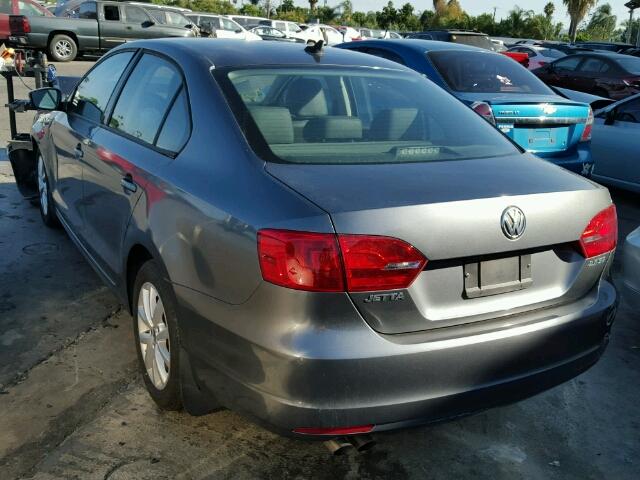 3VWDP7AJ4CM303780 - 2012 VOLKSWAGEN JETTA SE GRAY photo 3
