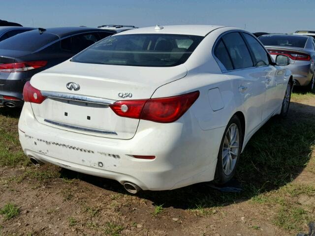 JN1BV7AP7EM673482 - 2014 INFINITI Q50 WHITE photo 4