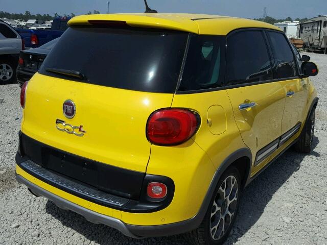 ZFBCFADH8EZ019919 - 2014 FIAT 500L TREKK YELLOW photo 4