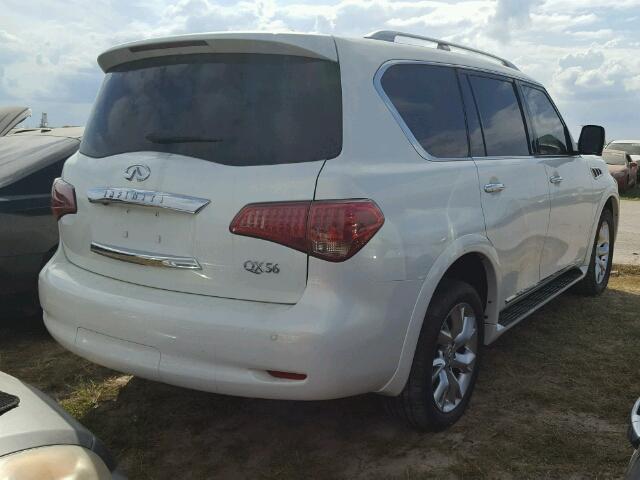 JN8AZ2NF6B9500055 - 2011 INFINITI QX56 WHITE photo 4