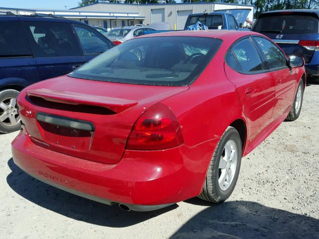 2G2WP552481147648 - 2008 PONTIAC GRAND PRIX RED photo 4
