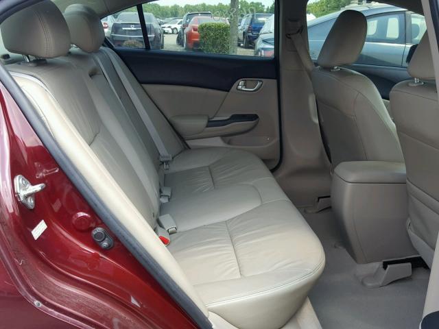 2HGFB2F98CH532992 - 2012 HONDA CIVIC EXL 勃艮第红 照片 6