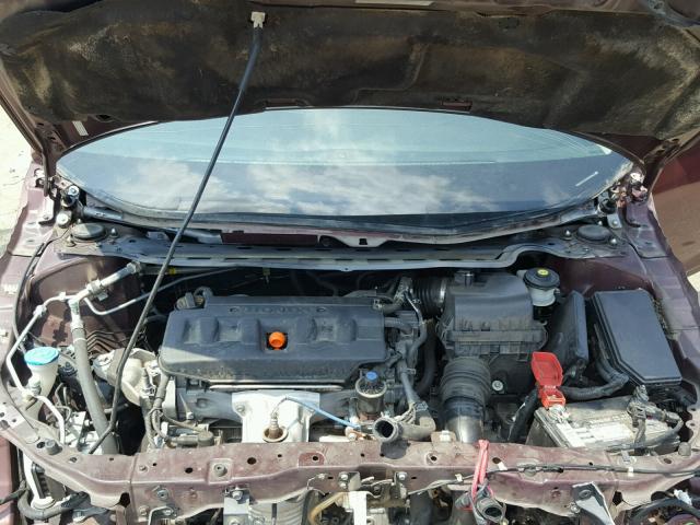 2HGFB2F98CH532992 - 2012 HONDA CIVIC EXL 勃艮第红 照片 7