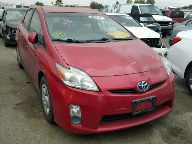 JTDKN3DU6A0176710 - 2010 TOYOTA PRIUS RED photo 1