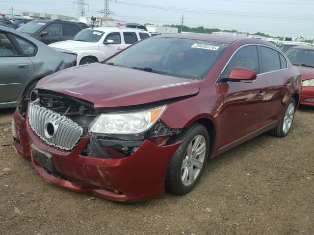 1G4GD5GG2AF133498 - 2010 BUICK LACROSSE C RED photo 2