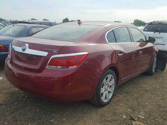 1G4GD5GG2AF133498 - 2010 BUICK LACROSSE C RED photo 4