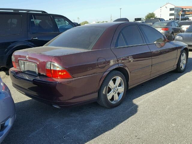 1LNFM87A16Y635956 - 2006 LINCOLN LS MAROON photo 4