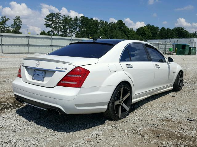 WDDNG77X59A244074 - 2009 MERCEDES-BENZ S 63 AMG WHITE photo 4