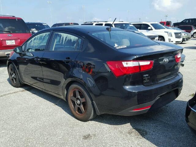 KNADM4A32F6516966 - 2015 KIA RIO LX BLACK photo 3