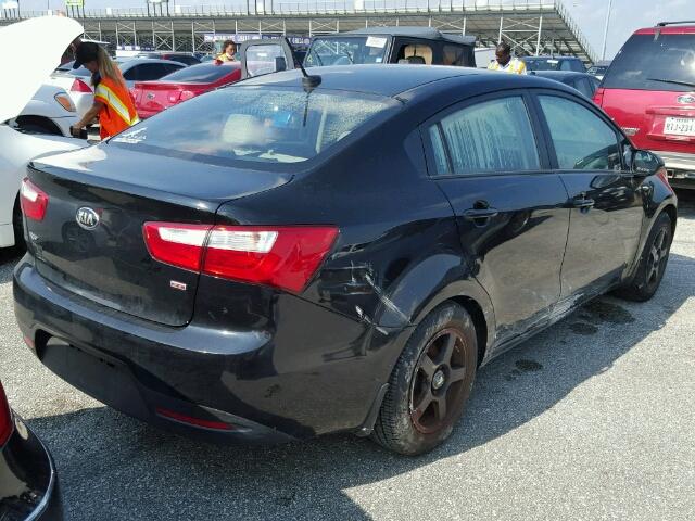 KNADM4A32F6516966 - 2015 KIA RIO LX BLACK photo 4