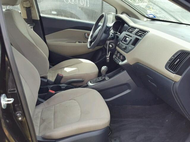 KNADM4A32F6516966 - 2015 KIA RIO LX BLACK photo 5