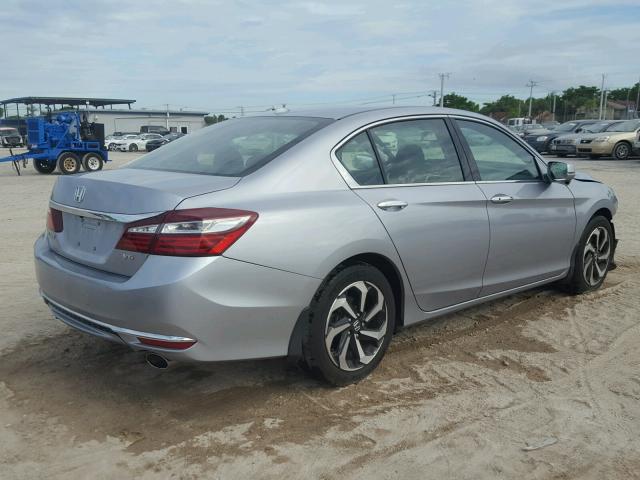 1HGCR3F81GA033239 - 2016 HONDA ACCORD EXL SILVER photo 4