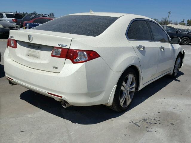 JH4CU4F63AC003090 - 2010 ACURA TSX WHITE photo 4