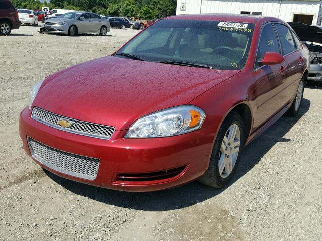 2G1WB5E32F1131053 - 2015 CHEVROLET IMPALA LIM RED photo 2