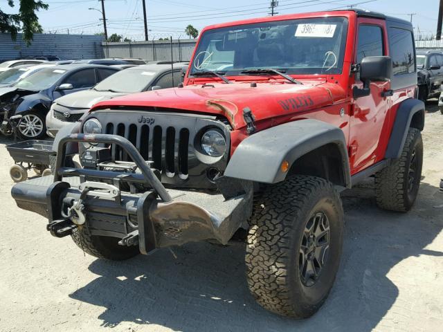 1C4AJWAGXFL532699 - 2015 JEEP WRANGLER S 红色 照片 2