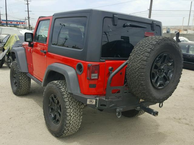 1C4AJWAGXFL532699 - 2015 JEEP WRANGLER S 红色 照片 3
