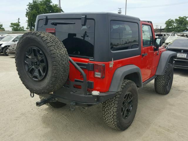 1C4AJWAGXFL532699 - 2015 JEEP WRANGLER S 红色 照片 4