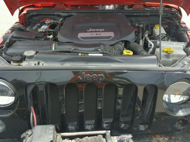 1C4AJWAGXFL532699 - 2015 JEEP WRANGLER S 红色 照片 7