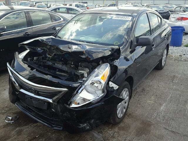 3N1CN7AP0FL912550 - 2015 NISSAN VERSA S BLACK photo 2